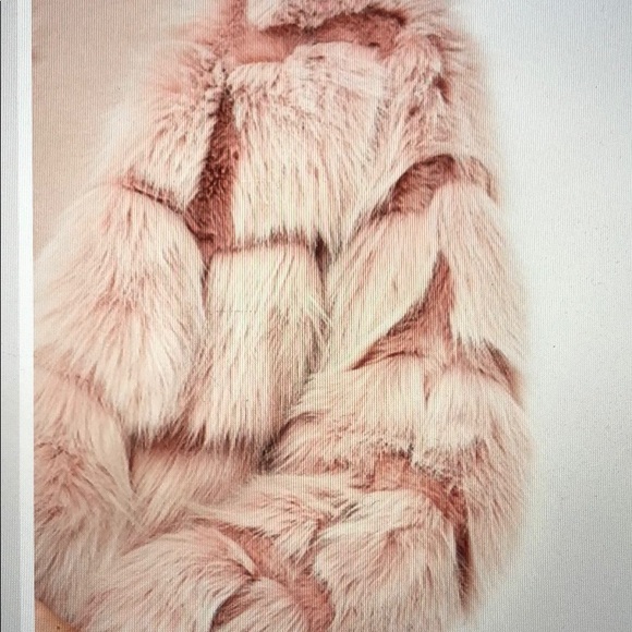 Misspap katniss blush teddy pink faux fur coat S M - Picture 6 of 6